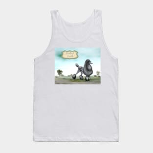 Black Standard Poodle. Tank Top